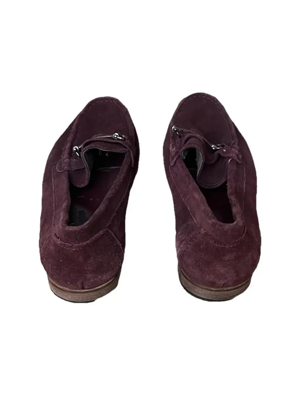 Moss London Burgundy Suede Horsebit Loafers Men’s EU 41 US 8 Preppy Academia
